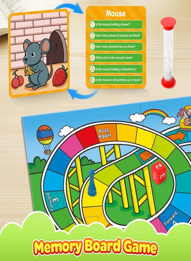 SkilLify Memory Board Games for Kids, Educational Learning Board Games, Memory Game for Boys and Girls Ages 6+, Fun Educational Toy for Travel Indoor Outdoor Classroom Family Games 2-4 Players - Image 3